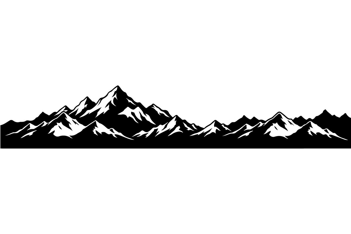 Mountain Skyline Silhouette, an Object Graphic by Designer_Momina (Photo 12 of 20)