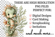 Summer Funny Seahorse Clipart, an Illustration by Daily.Designs (Thumbnail 2 of 8)
