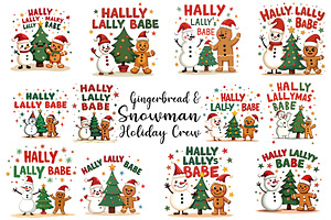 Gingerbread & Snowman Holiday Crew, an Object Graphic by Designs_River