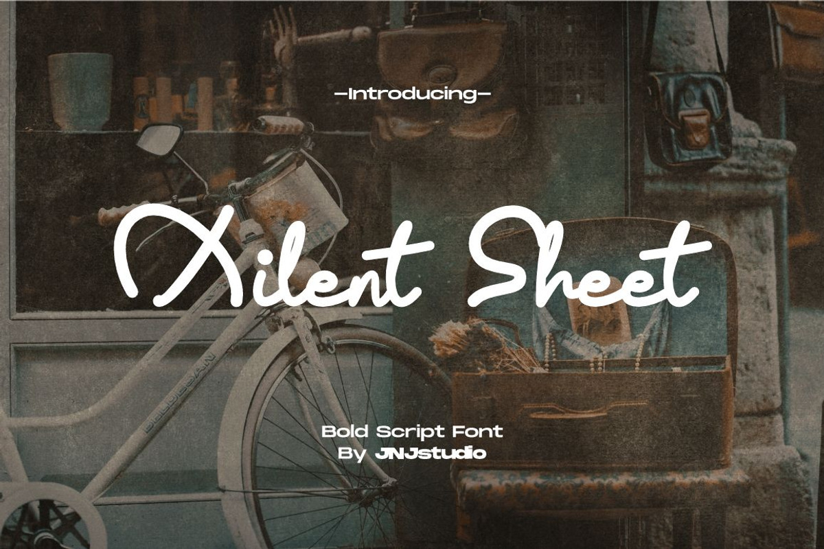 Xilent Sheet Script Font, a Script Font by JNJ Studio (Photo 1 of 10)