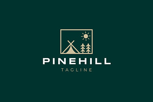 Pine hill icon template illustration, a Branding & Logo Template by Dyn Studio