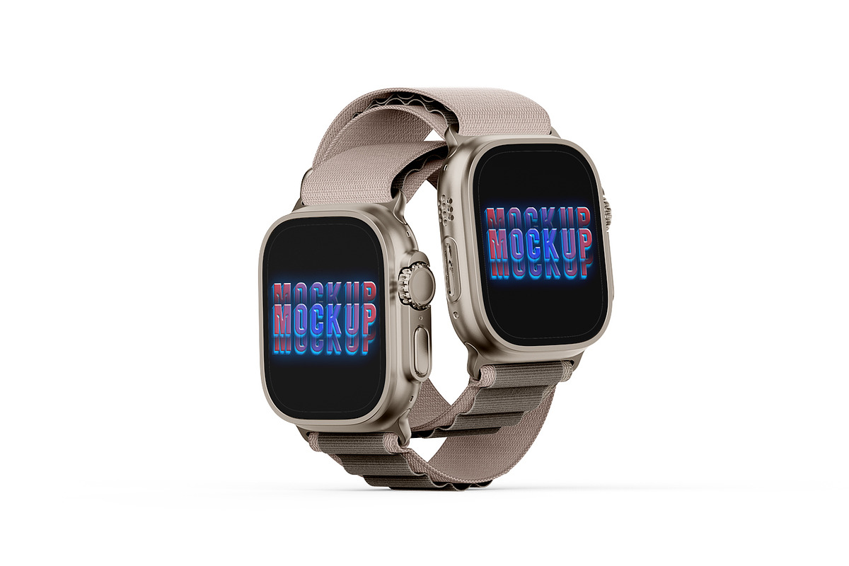 Apple Watch Ultra Mockup, a Wearable Device Mockup by pixelmock (Photo 14 of 17)