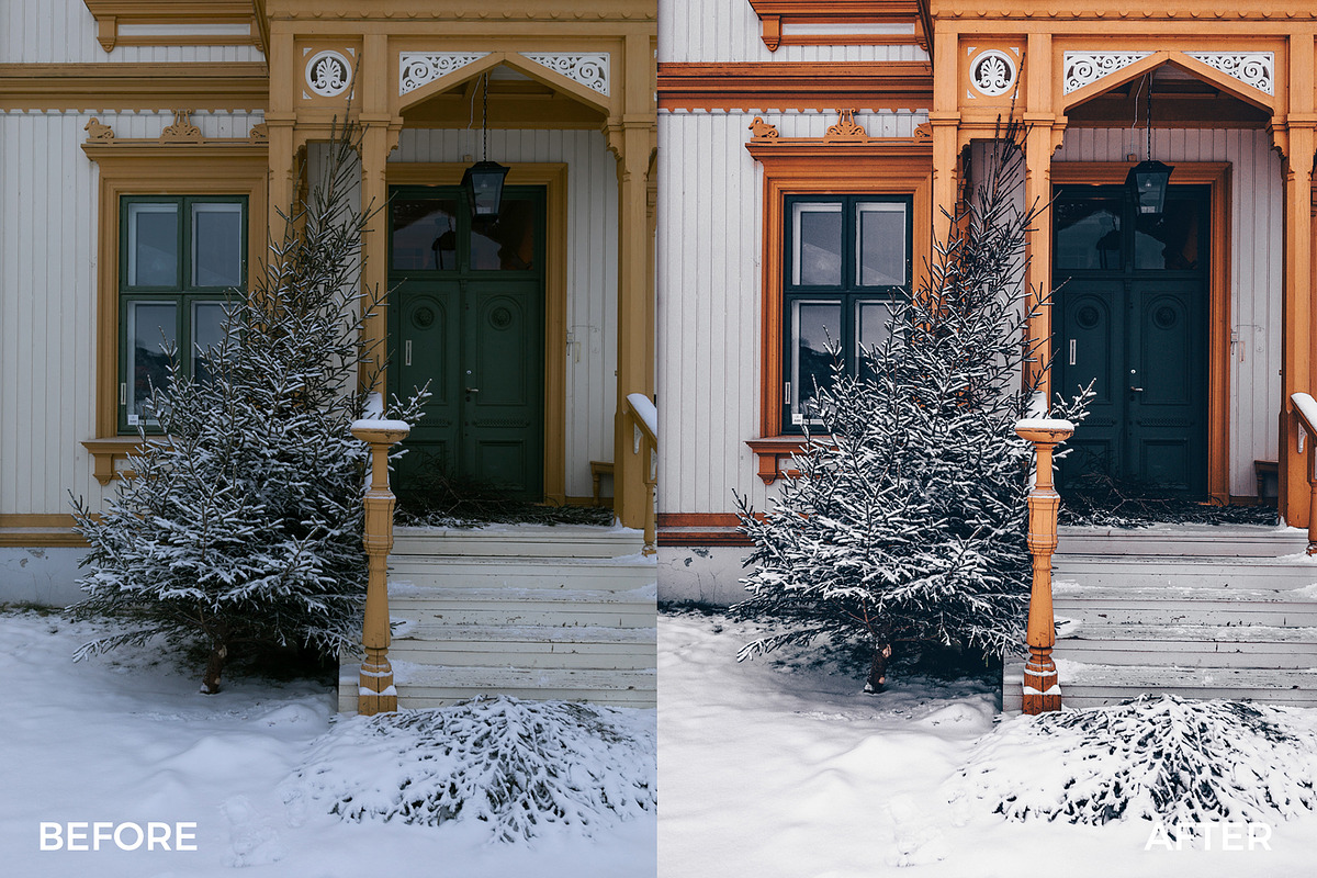 Festive Winter Preset Bundle, an Action Add-On by in between details (Photo 4 of 17)