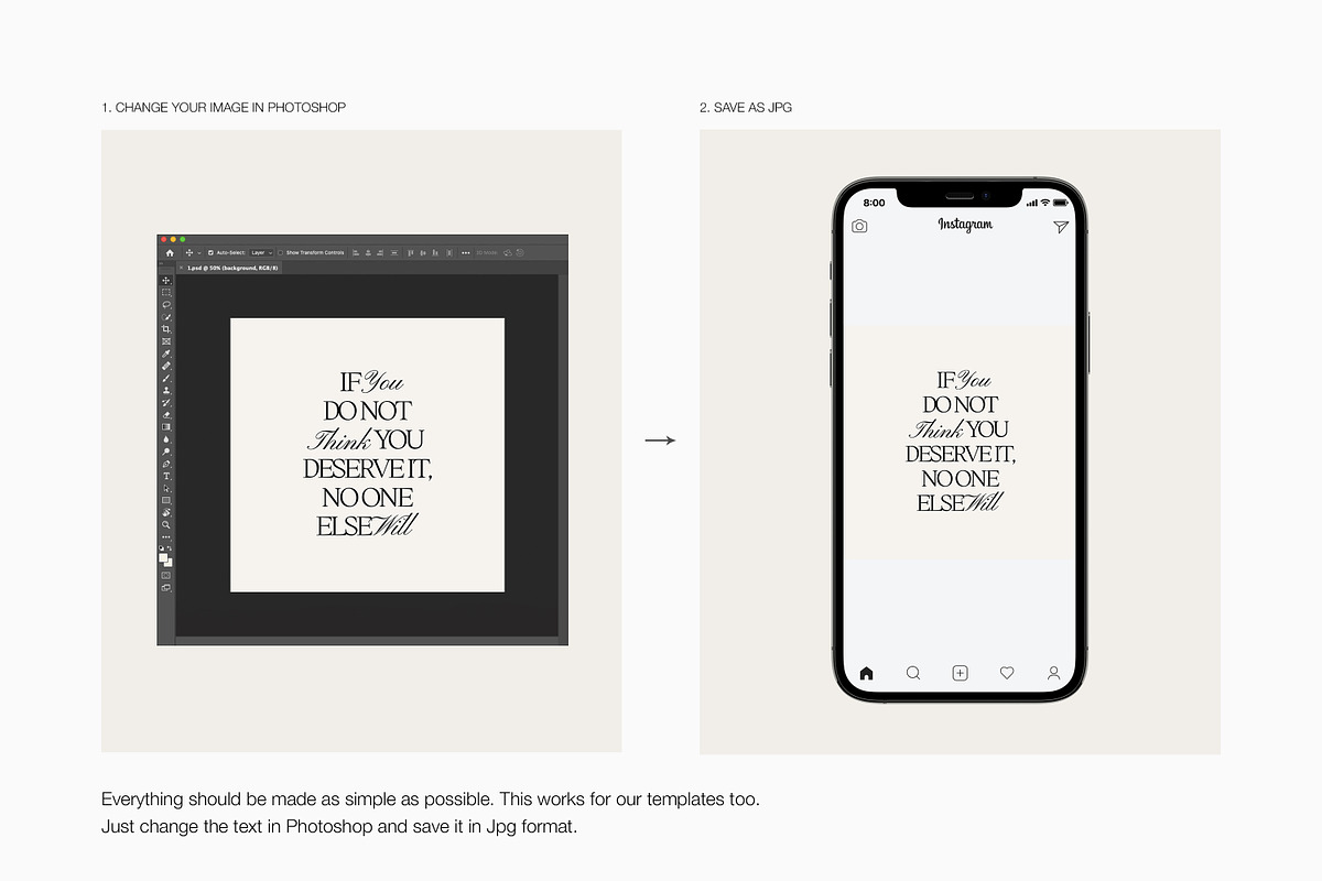CANVA PS Instagram Quotes Posts, a Social Media Template by Love Radiation Studio (Photo 9 of 16)