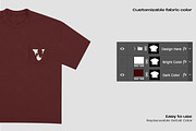 BOXY FIT T-SHIRT POCKET MOCKUP, an Apparel Mockup by Voyage Studio (Thumbnail 4 of 4)