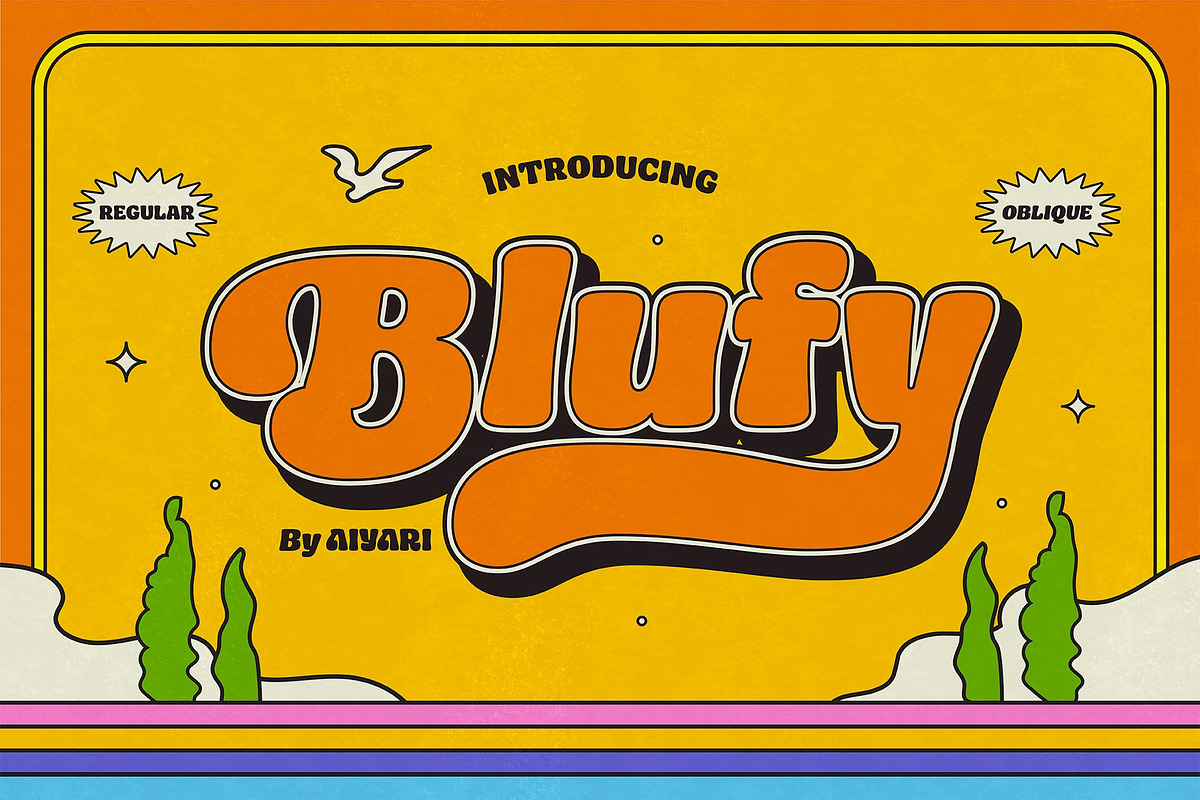Blufy Font Family, a Font by Aiyari (Photo 1 of 17)