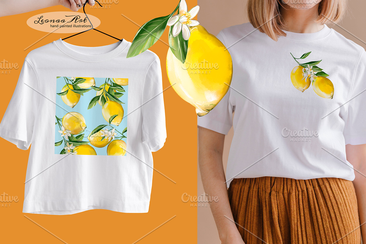 Lemons Clipart Set, a Seasonal Illustration by Leonaa art (Photo 10 of 11)
