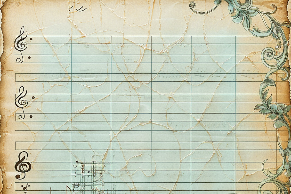 Vintage Music Sheets, a Pattern Graphic by Printable Treasure (Photo 5 of 10)