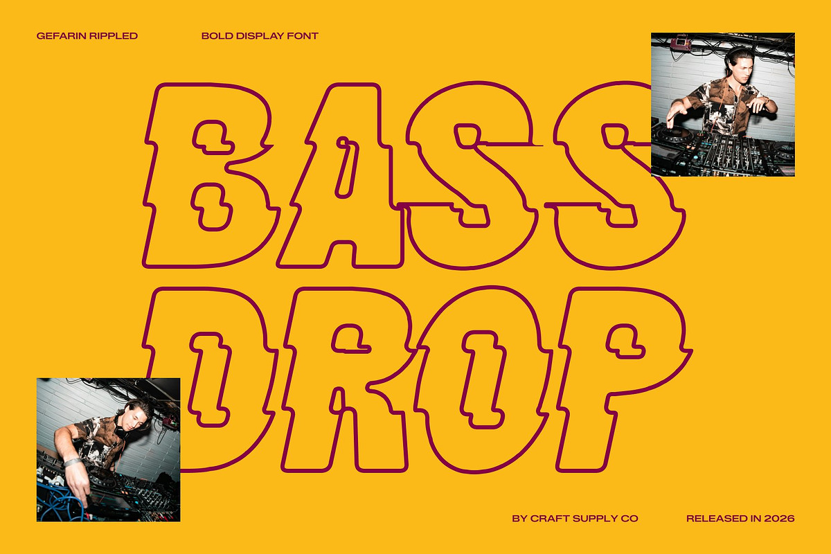 Gefarin Rippled, a Sans Serif Font by Craft Supply Co. (Photo 6 of 8)