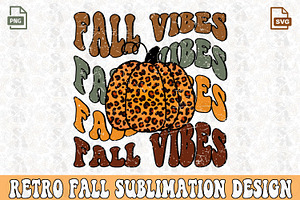 Retro Fall Vibes SVG PNG