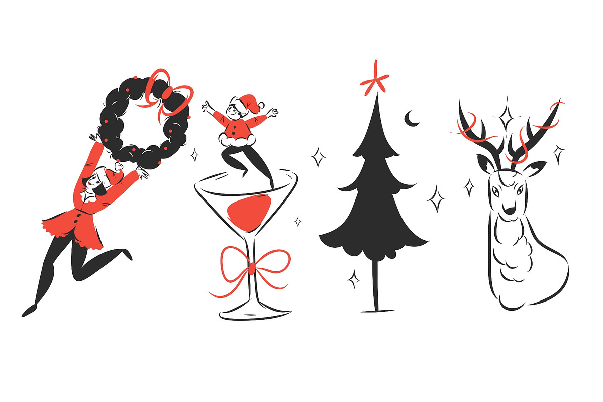 MERRY & CHIC, a Seasonal Illustration by Anastasy_helter (Photo 8 of 13)