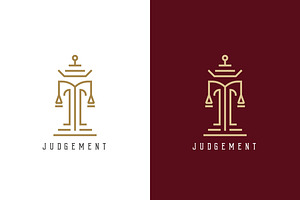 Judgement Court Logo Design Icon, a Branding & Logo Template by Morvana Crew