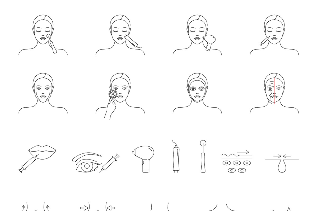 200+ Beauty icons, an Outline Icon by mayrum (Photo 9 of 14)