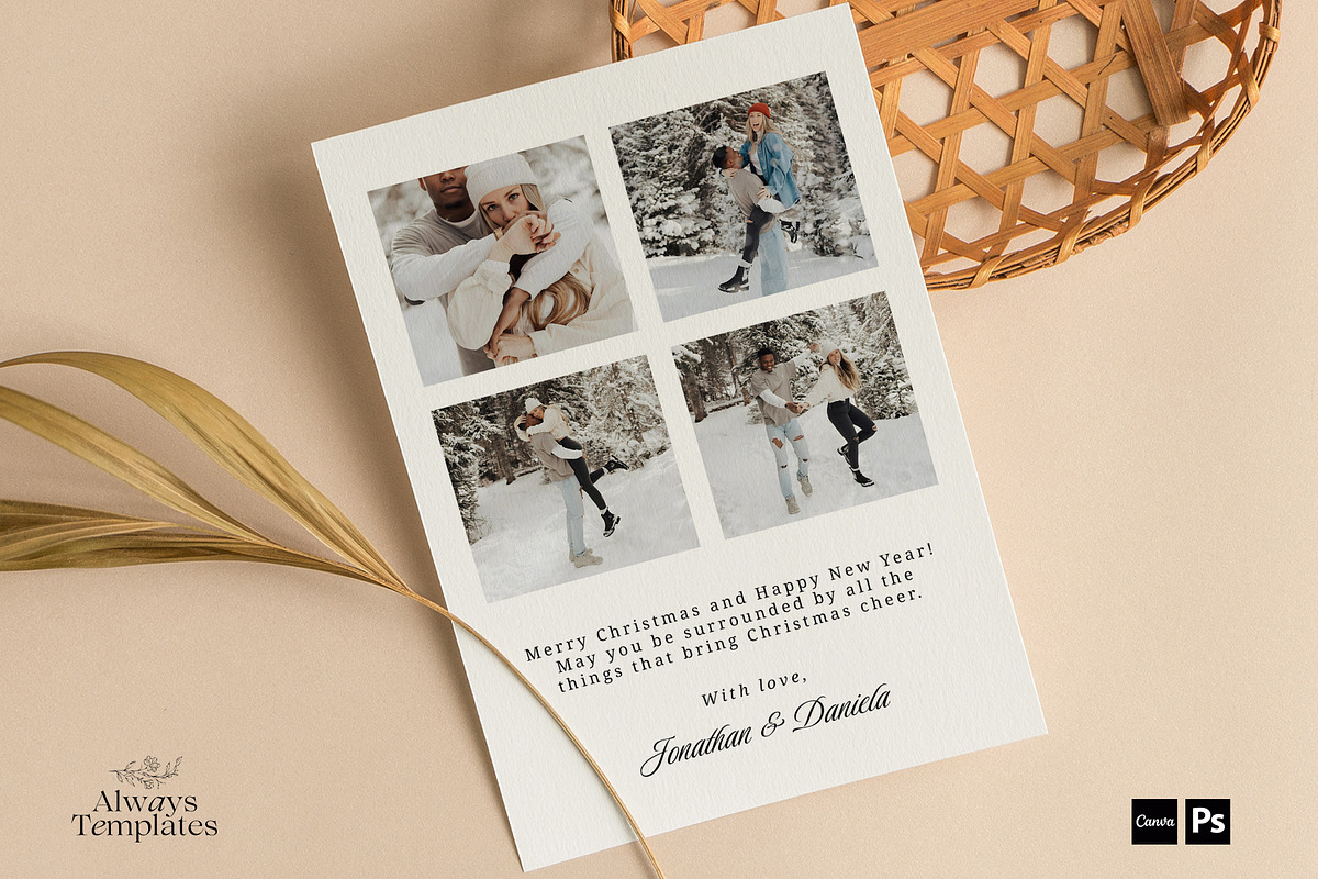 Christmas Card Template CC221, a Card Template by Always Templates (Photo 3 of 3)