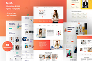Speak-Education & LMS Figma Template, a Landing Page Template by Pixency (Thumbnail 1 of 18)