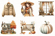 Watercolor Neutral Autumn Clipart, an Illustration by OK Design (Thumbnail 5 of 5)
