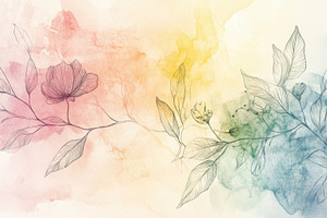 Elegant floral watercolor design, a Photo by Beautiful things
