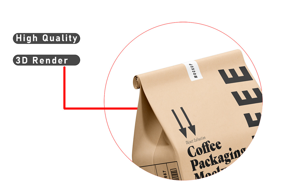 Coffee Bag Packaging Mockup PSD, a Packaging Mockup by pixelmock (Photo 5 of 19)