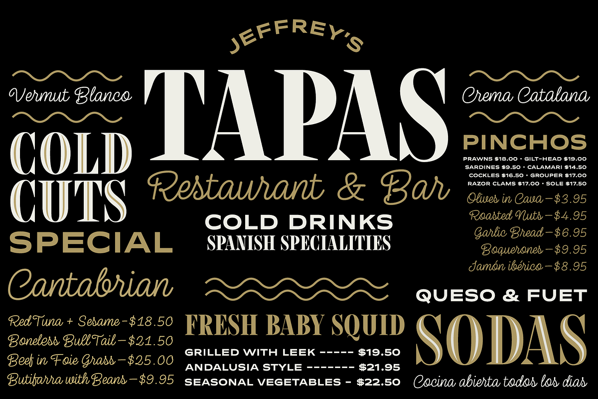 Tapas Font Bundle