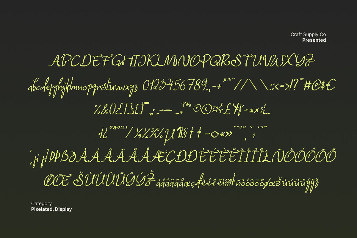 CS Belluga Pixel, a Handwritten Font by Craft Supply Co. (Photo 8 of 8)