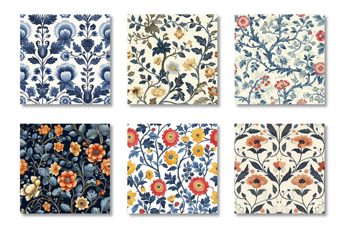 William Morris Style Patterns, a Pattern Graphic by Canvas Craft (Photo 2 of 9)