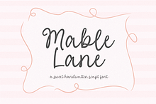 Mable Lane | Handwritten Script Font