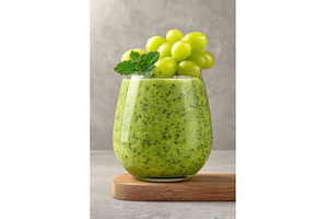 A glass cup holds a refreshing, a Food & Drink Photo by ZinetroN