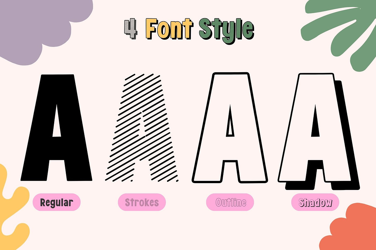 Fox Bighug : 4 Font Style, a Handwritten Font by Fox7 By Rattana (Photo 2 of 13)