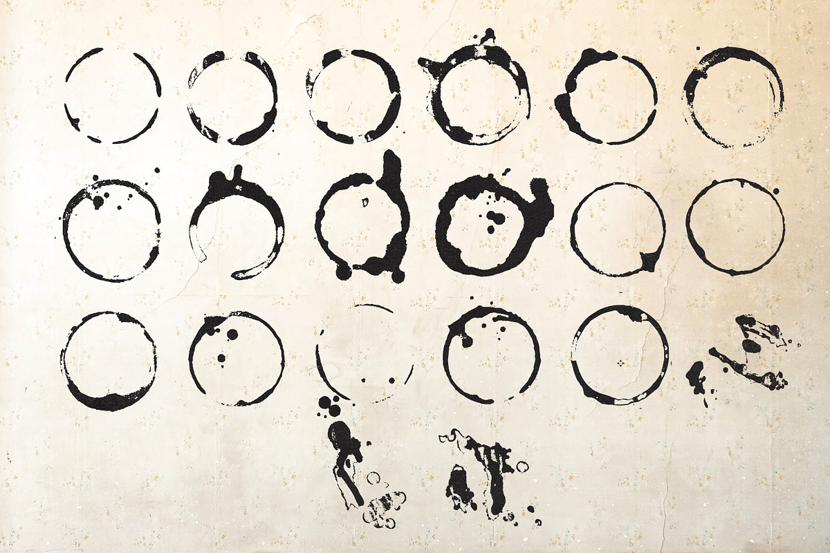 20 Handmade Vector Stains, an Object Graphic by Layerform Design Co.
