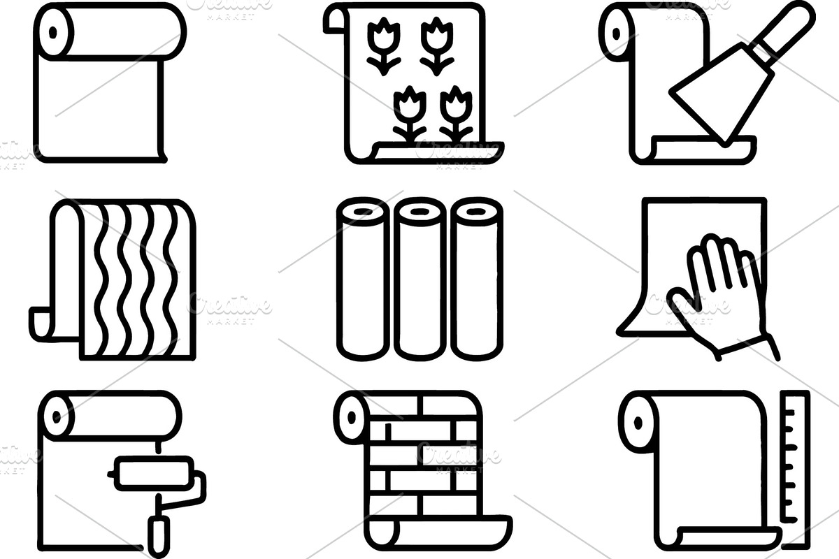 Vector illustration of line icons, an Illustration by ZinetroN
