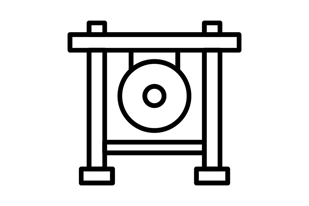 Gong Line Icon, an Icon by Pexelpy (Photo 1 of 2)