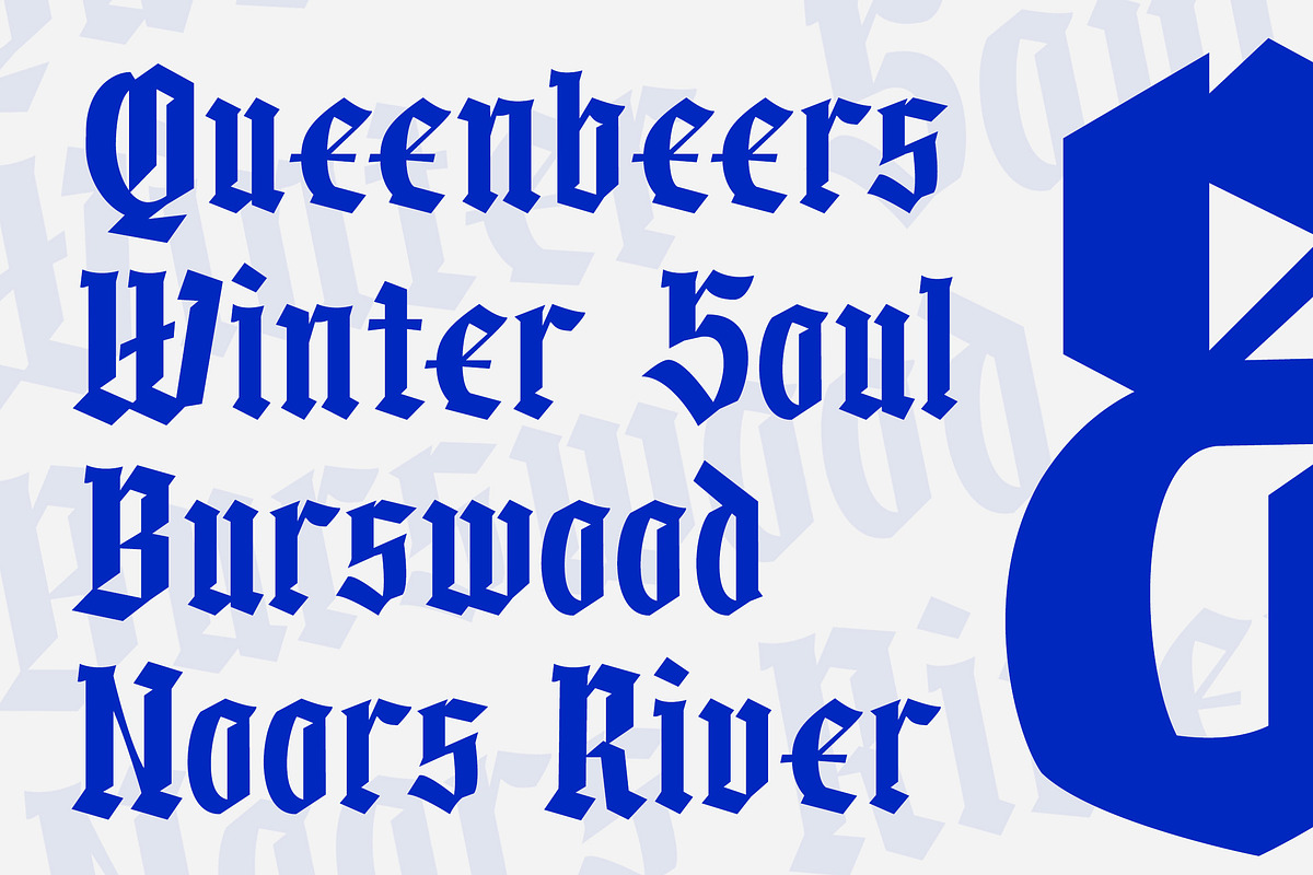 Wintress Blackletter, a Blackletter Font by Angin Studio (Photo 2 of 13)