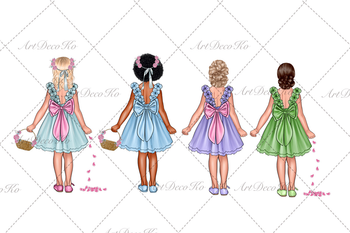 Flower Girl DIY Clipart, a Person Illustration by DekoArt (Photo 5 of 6)