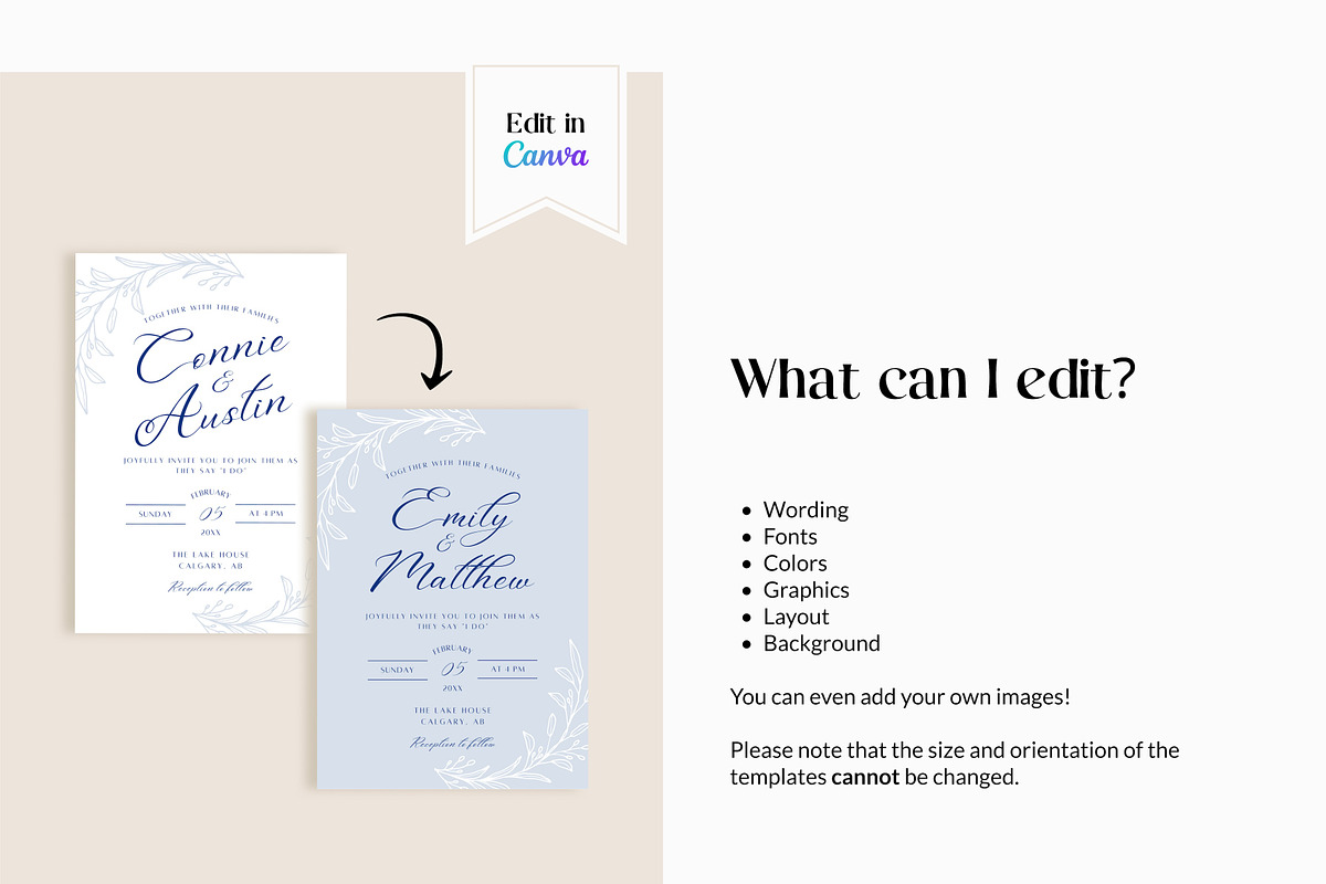 Winter Wedding Invitation Template, an Invitation Template by Cottontail Paper Shop (Photo 5 of 7)