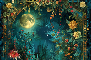 Mysterious Moonlit Garden