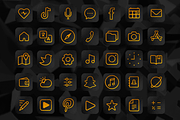 iOS 14 App Icons | black&golden, an Outline Icon by wowomnom (Thumbnail 4 of 5)
