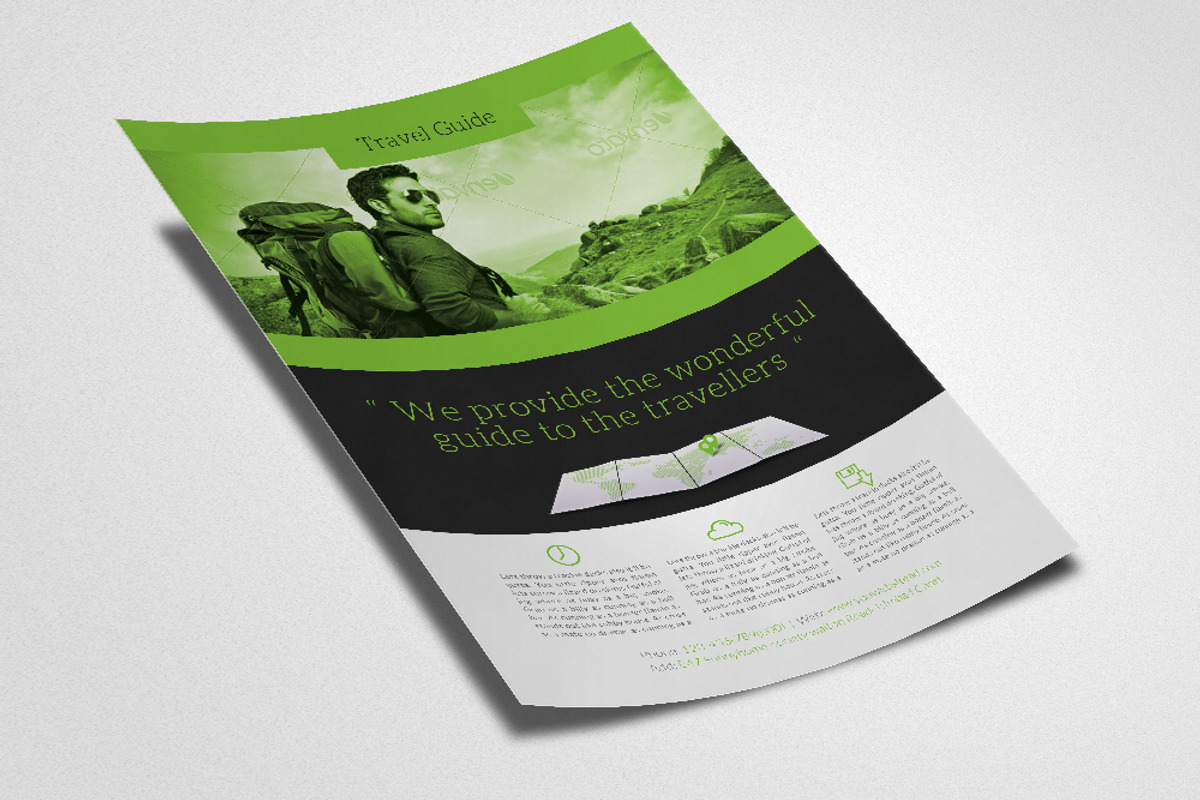 Travel Guide Flyer Template, a Flyer Template by Psd Templates