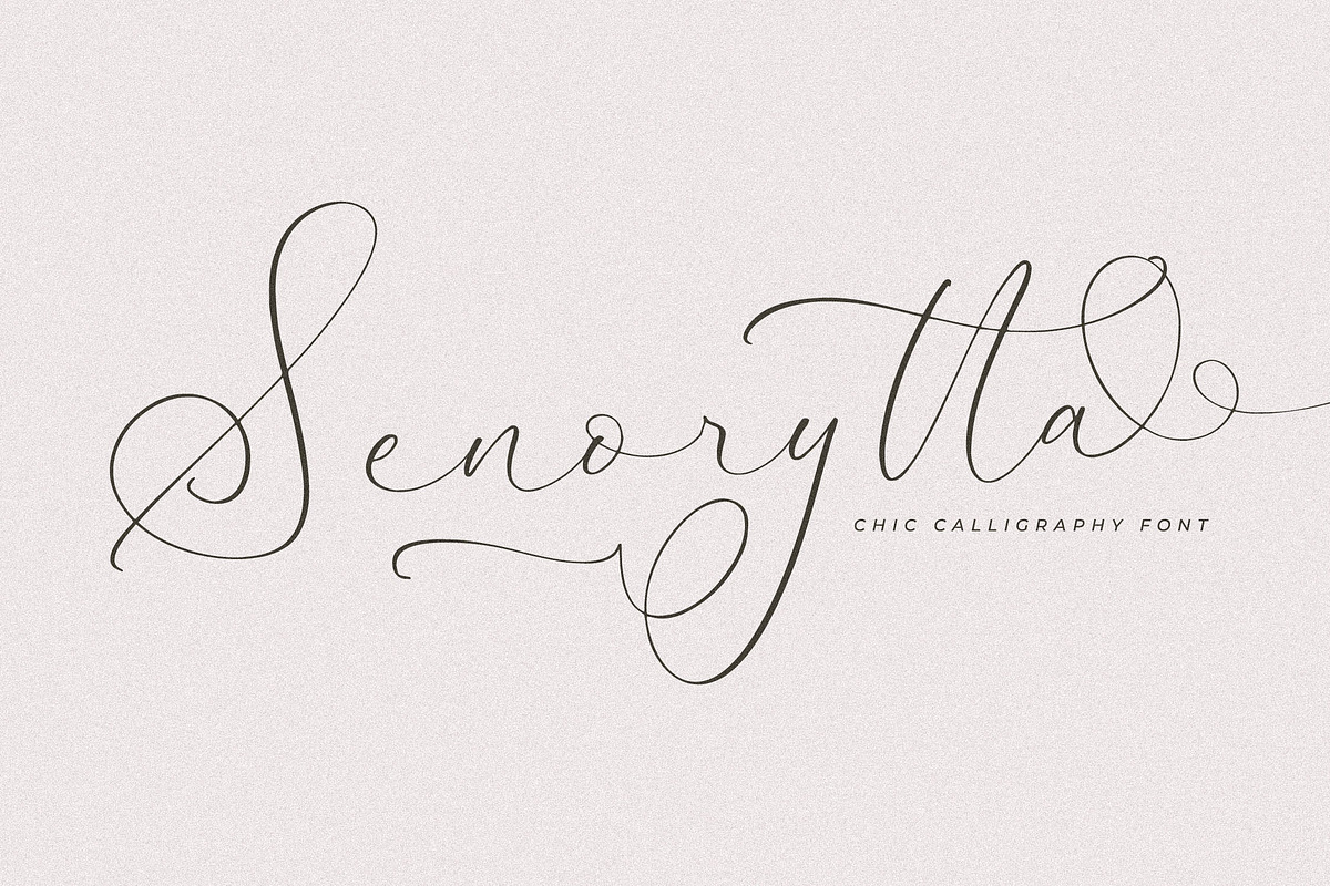 Senorytta Chic Calligraphy Font, a Script Font by Storytype Studio (Photo 1 of 15)