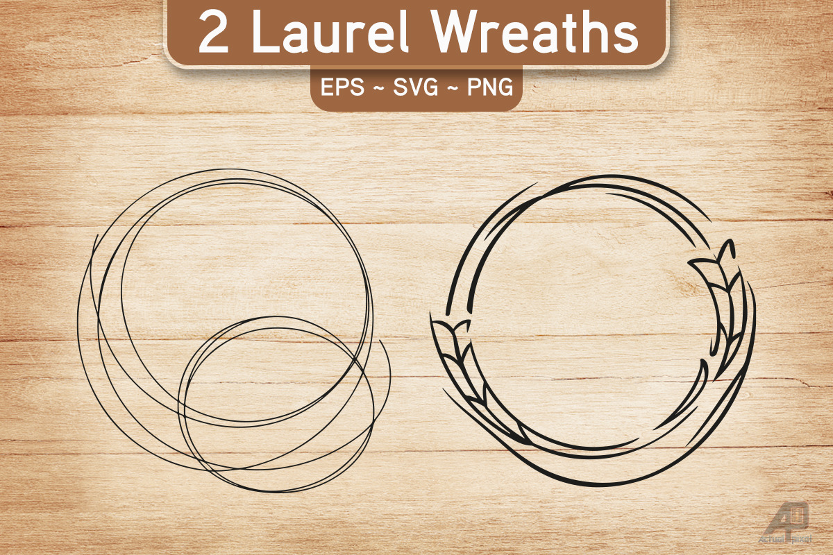 Laurel Wreath SVG PNG Bundle, an Illustration by Actual Pixel (Photo 3 of 17)