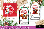 Cute Christmas Printable Gift Tags, a Seasonal Illustration by Orange Brush Studio (Thumbnail 2 of 10)