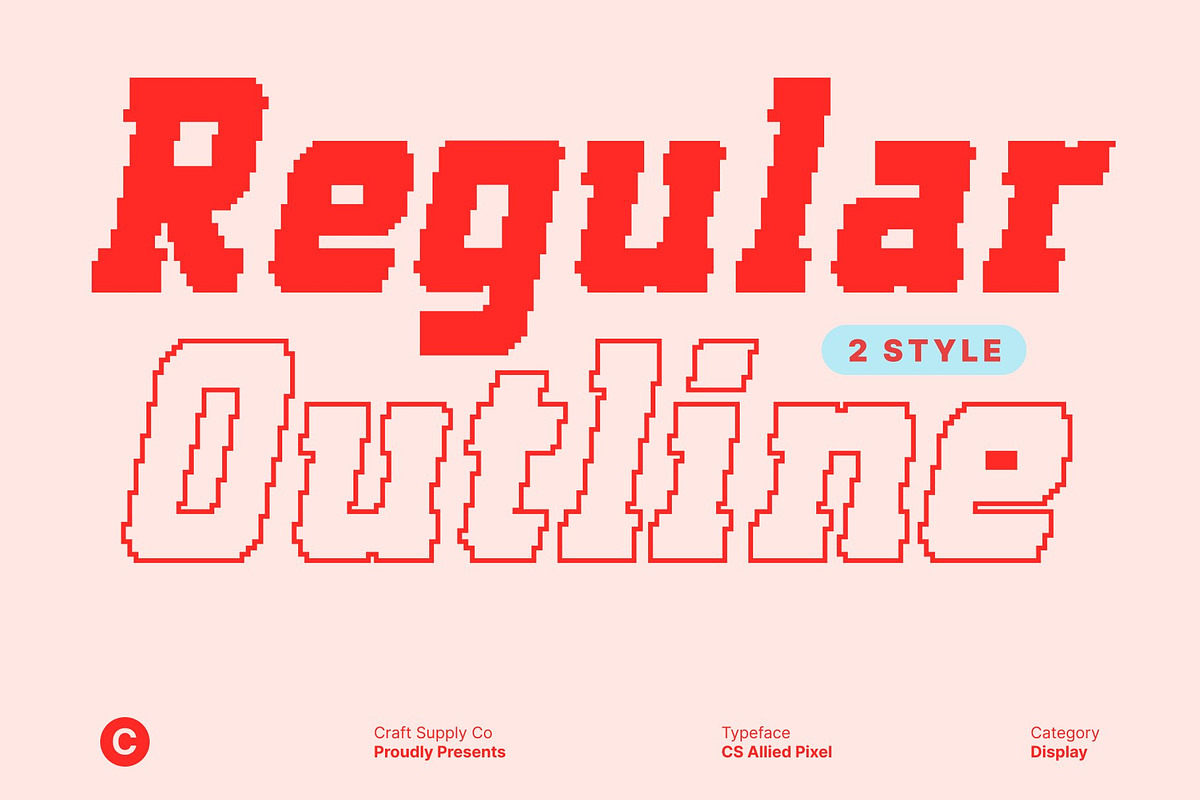 CS Allied Pixel, a Slab Serif Font by Craft Supply Co. (Photo 4 of 8)
