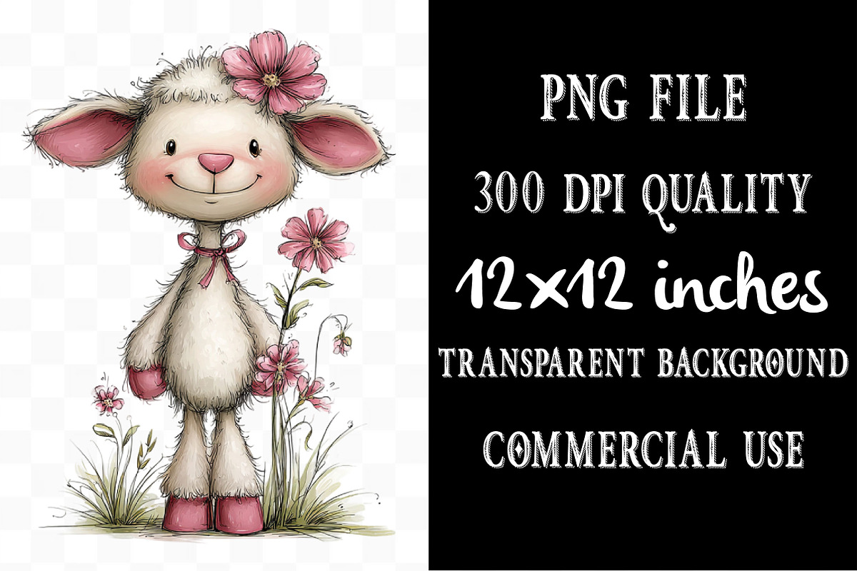 Easter Lamb Clipart, an Illustration by Designking (Photo 4 of 5)