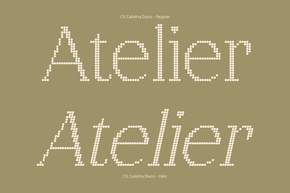 CS Calistha Disco, a Serif Font by Craft Supply Co. (Photo 3 of 8)