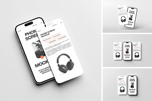 Phone screen mockup, an iPhone Mockup by AnasStudio