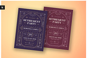 Retirement Party Invitation Art Deco, a Card Template by Neermana (Thumbnail 1 of 4)
