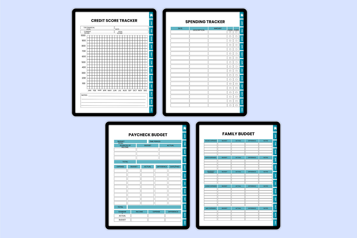 Digital 2026 Budget Organizer, a Stationery Template by Shumaya (Photo 3 of 5)