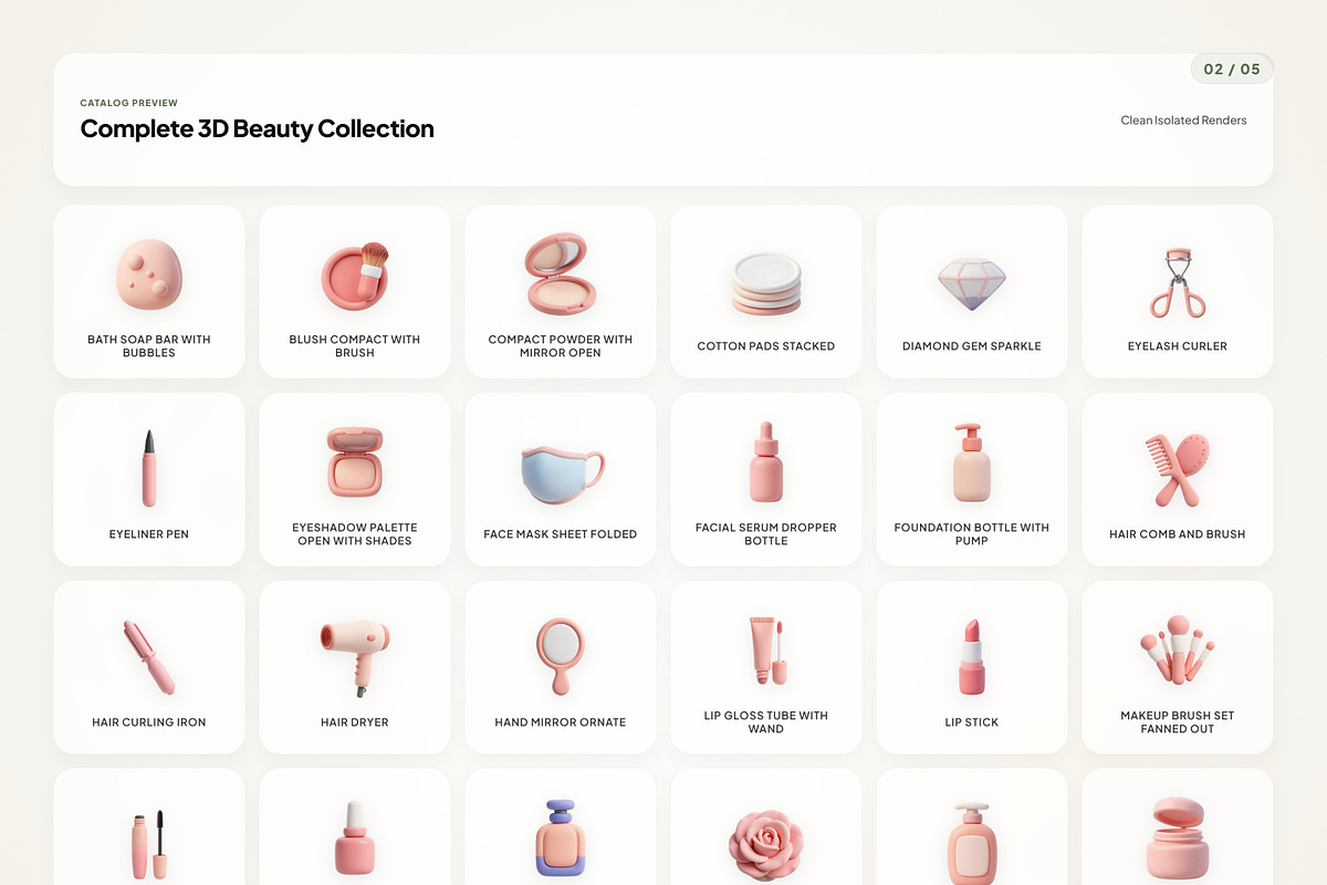 3D Beauty Icons, an Emoji Icon by River Visual (Photo 2 of 5)