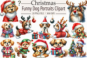 Funny Christmas Dog Portraits Clipar, an Illustration by Libby Wishes (Thumbnail 1 of 7)