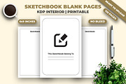 Sketchbook Blank Pages KDP Interior, a Print Template by M9 Design (Thumbnail 1 of 3)