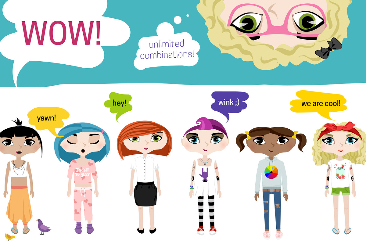The Cute Girl Creator, a Decorative Illustration by Satika (Photo 3 of 13)
